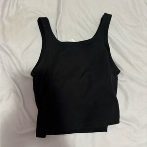Victoria's Secret Black Athletic Crop Tank Top